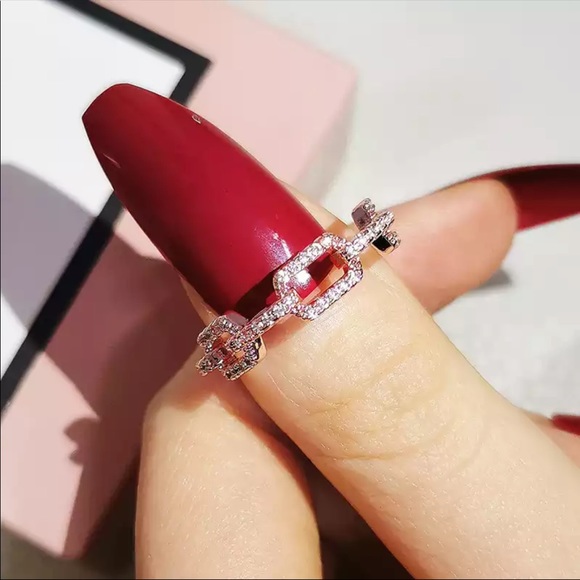 New Women’s Rose Gold Plated Diamond Eternity Ring - Picture 6 of 7